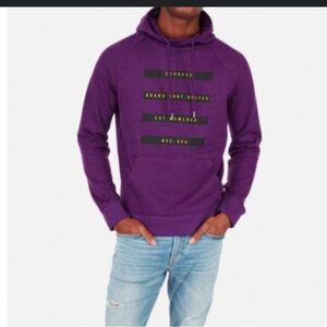 Express The Brand That Unites NYC Men Purple Hoodie Medium Womens Unisex